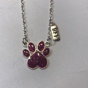 Paw Print BFF necklace dog car print